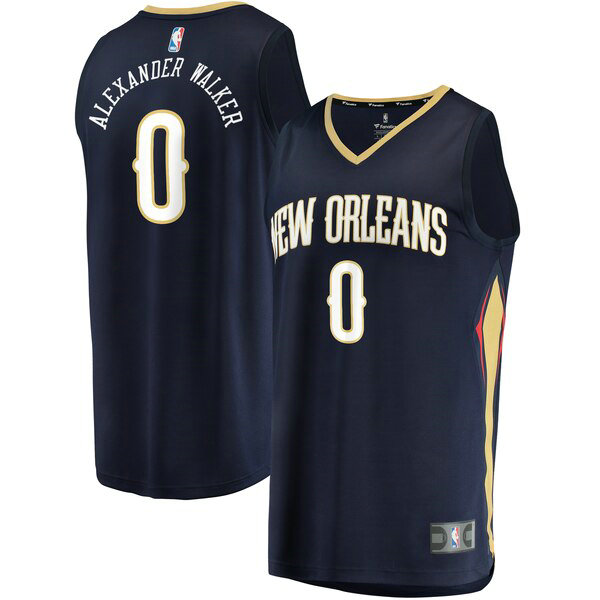 Maillot nba New Orleans Pelicans Icon Edition Homme Nickeil Alexander-Walker 0 Bleu marin